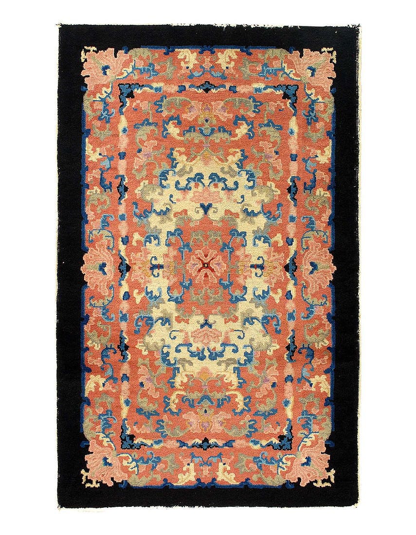 Antique Chinese Hand knotted Art Deco 3'x 5': Antique Chinese Hand knotted Art Deco 3'x 5' - CIRCA 1920, Art Deco, Hand-Knotted, Lamb's Wool, 300 -D15032- 862.This item is part of our fine auction collection which includes many fine home