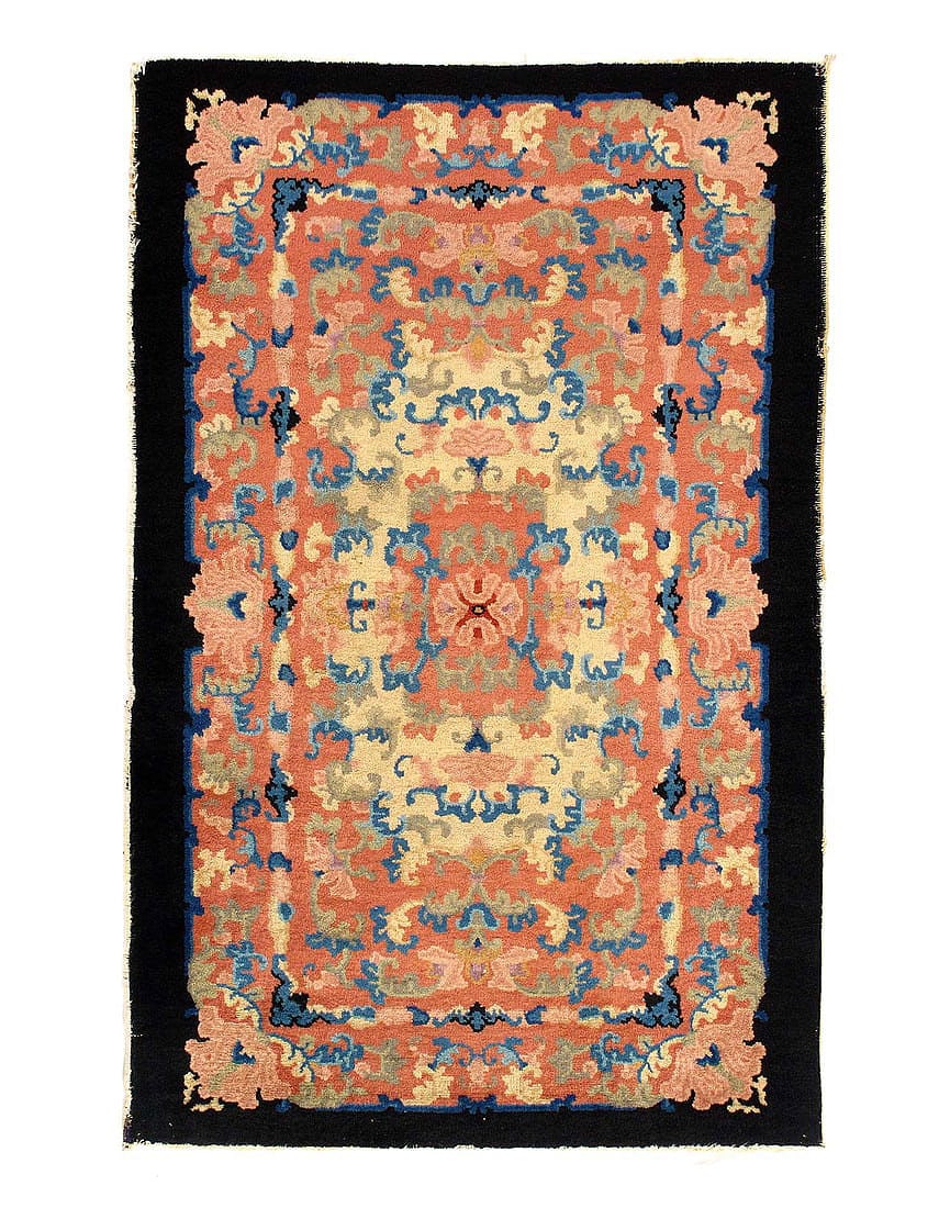 Antique Chinese Hand knotted Art Deco 3'X 5': Antique Chinese Hand knotted Art Deco 3'X 5' - CIRCA 1920, Art Deco, Hand-Knotted, Lamb's Wool, 300 -D15033- 862.This item is part of our fine auction collection which includes many fine home accessor