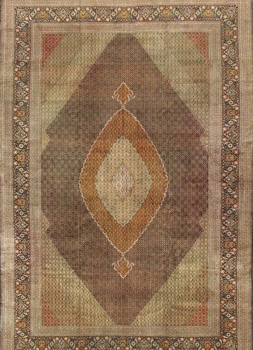 Navy Persian Tabriz Fish Design 13'2" X 19'6": Navy Persian Tabriz Fish Design 13'2" X 19'6" - New, Tabriz, Hand-Knotted, Wool & Silk, 300 -D03558- 862.This item is part of our fine auction collection which includes many fine home accessories