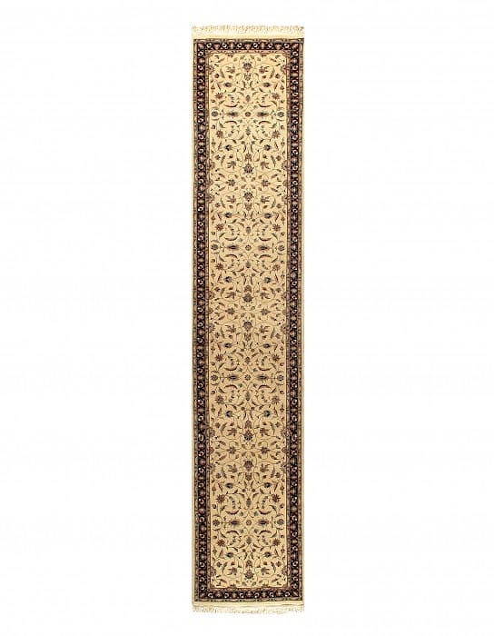 Ivory Fine Hand Knotted Tabriz Runner 2'7'' X 17'1'': Ivory Fine Hand Knotted Tabriz Runner 2'7'' X 17'1'' - New, Tabriz, Hand-Knotted, Lamb's Wool, 300 -52550- 862.This item is part of our fine auction collection which includes many fine home accessorie