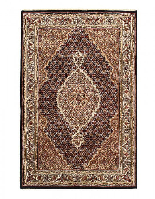 Genuine Tabriz Fish Design Silk & Wool Pile Rug 4' X 6'2": Genuine Tabriz Fish Design Silk & Wool Pile Rug 4' X 6'2" - NEW, Tabriz, Hand-Knotted, Wool & Silk, 300 -D14988- 862.This item is part of our fine auction collection which includes many fine home acce