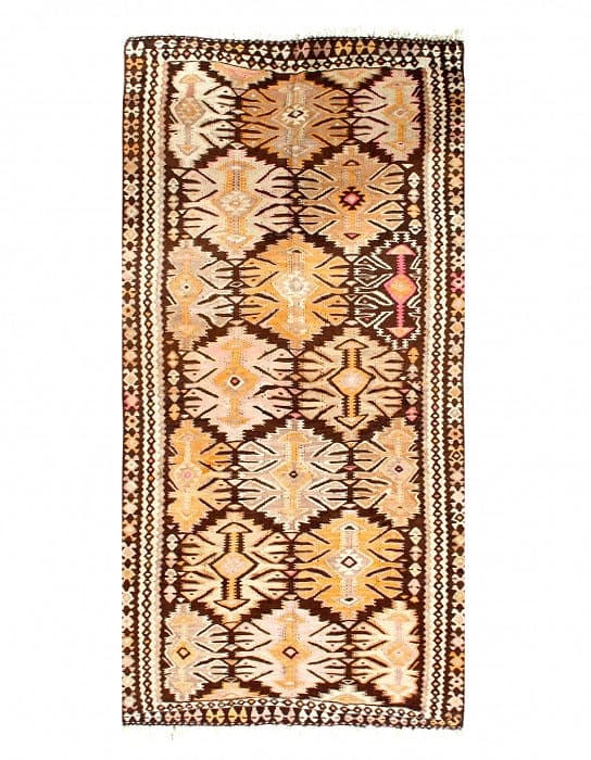 Antique Persian Shiraz Kilim Rug - 3'10" x 7'11": Antique Persian Shiraz Kilim Rug - 3'10" x 7'11" - Circa 1950, Shiraz, Flatweave, Lamb's Wool, 300 -14304- 862.This item is part of our fine auction collection which includes many fine home accessorie