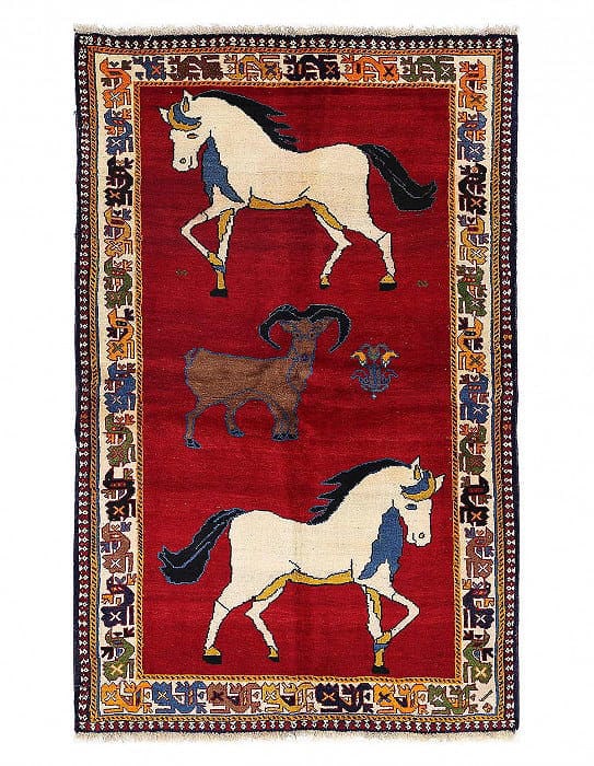 Fine Hand knotted persian shiraz rug 3'11'' X 6'1'': Fine Hand knotted persian shiraz rug 3'11'' X 6'1'' - New, Shiraz, Hand-Knotted, Lamb's Wool, 300 -D13898- 862.This item is part of our fine auction collection which includes many fine home accessorie