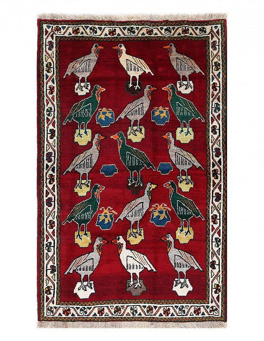Fine Hand knotted Persian Shiraz rug 3'11'' X 6'5'': Fine Hand knotted Persian Shiraz rug 3'11'' X 6'5'' - 1980, Shiraz, Hand-Knotted, Lamb's Wool, 300 -D13906- 862.This item is part of our fine auction collection which includes many fine home accessori
