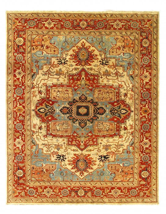 Ivory Fine Hand Knotted Persian serapi Design Rug 8'X 10': Ivory Fine Hand Knotted Persian serapi Design Rug 8'X 10' - NEW, Serapi, Hand-Knotted, Lamb's Wool, 300 -D15176- 862.This item is part of our fine auction collection which includes many fine home acce