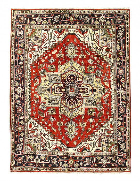 Fine Hand Knotted Persian Serapi Design 8'9"x 12': Fine Hand Knotted Persian Serapi Design 8'9"x 12' - NEW, Serapi, Hand-Knotted, Lamb's Wool, 300 -D09029- 862.This item is part of our fine auction collection which includes many fine home accessories 