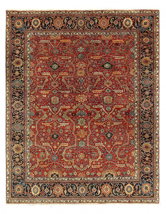 Rust Fine Hand Knotted Persian serapi Design Rug 8'X 10' (1 of 4)