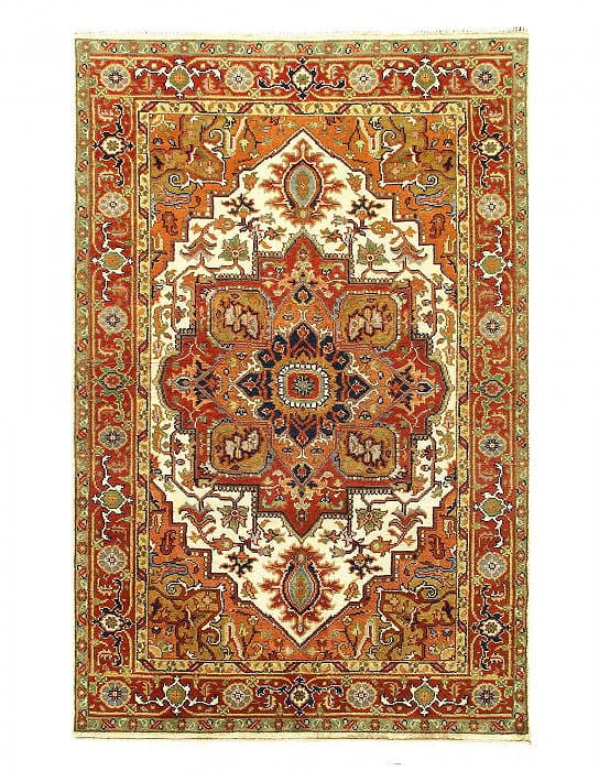 Fine Hand Knotted Persian serapi design 6' X 9': Fine Hand Knotted Persian serapi design 6' X 9' - NEW, Serapi, Hand-Knotted, Lamb's Wool, 300 -D11099- 862.This item is part of our fine auction collection which includes many fine home accessories in