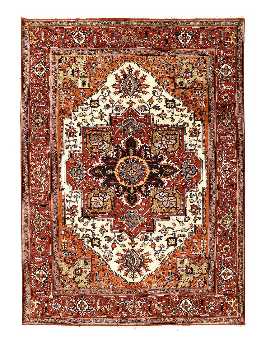 Fine Hand Knotted Serapi Design 8'11'' X 12'2'': Fine Hand Knotted Serapi Design 8'11'' X 12'2'' - New, Serapi, Hand-Knotted, Lamb's Wool, 300 -D11140- 862.This item is part of our fine auction collection which includes many fine home accessories in