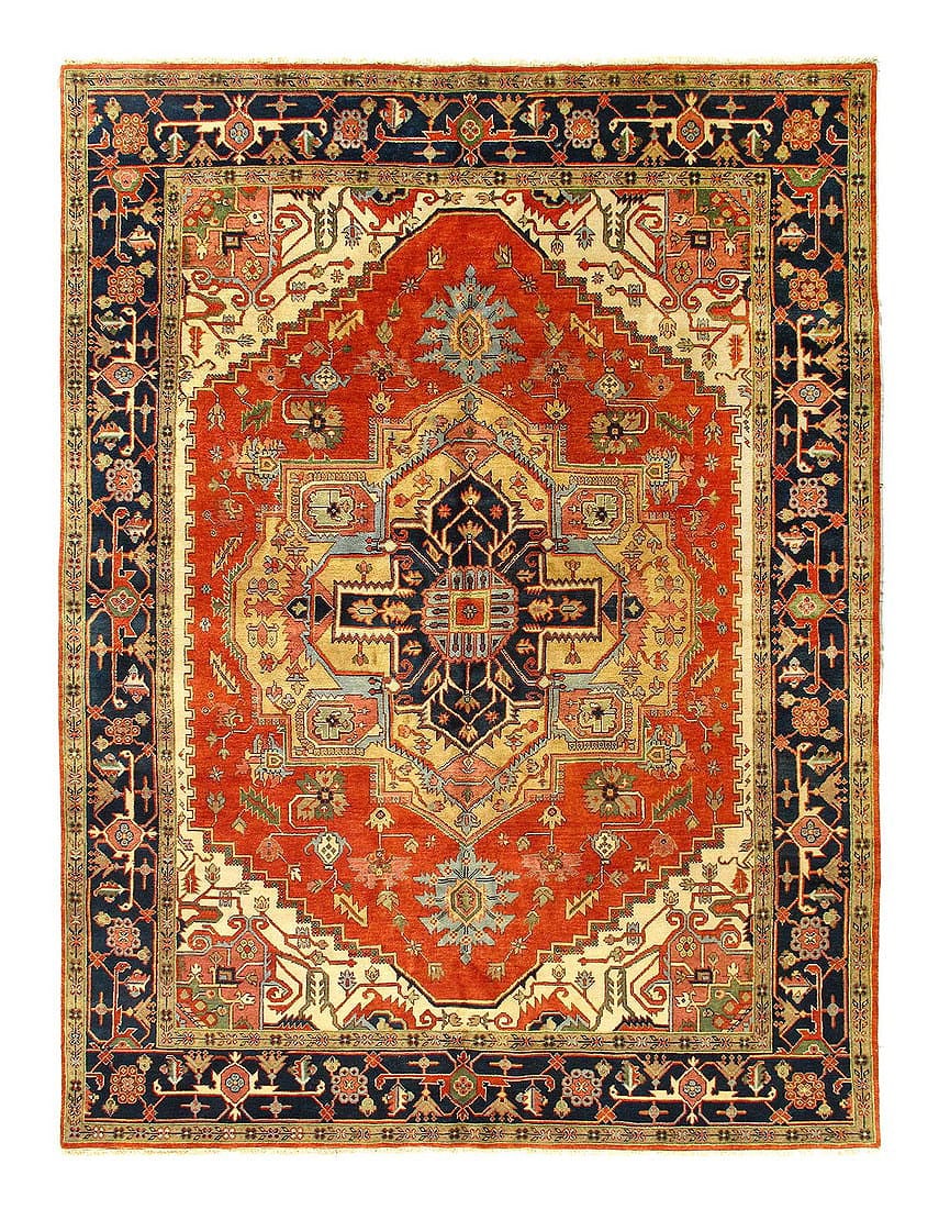 Rust Color Hand Knotted Serapi Design 8'11'' X 12': Rust Color Hand Knotted Serapi Design 8'11'' X 12' - New, Serapi, Hand-Knotted, Lamb's Wool, 300 -D12780- 862.This item is part of our fine auction collection which includes many fine home accessories