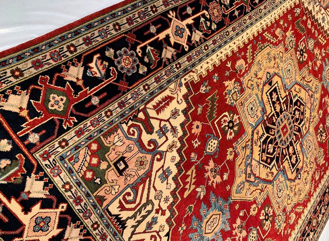 Rust Hand Knotted Serapi 9'8'' X 13'11'' - 5