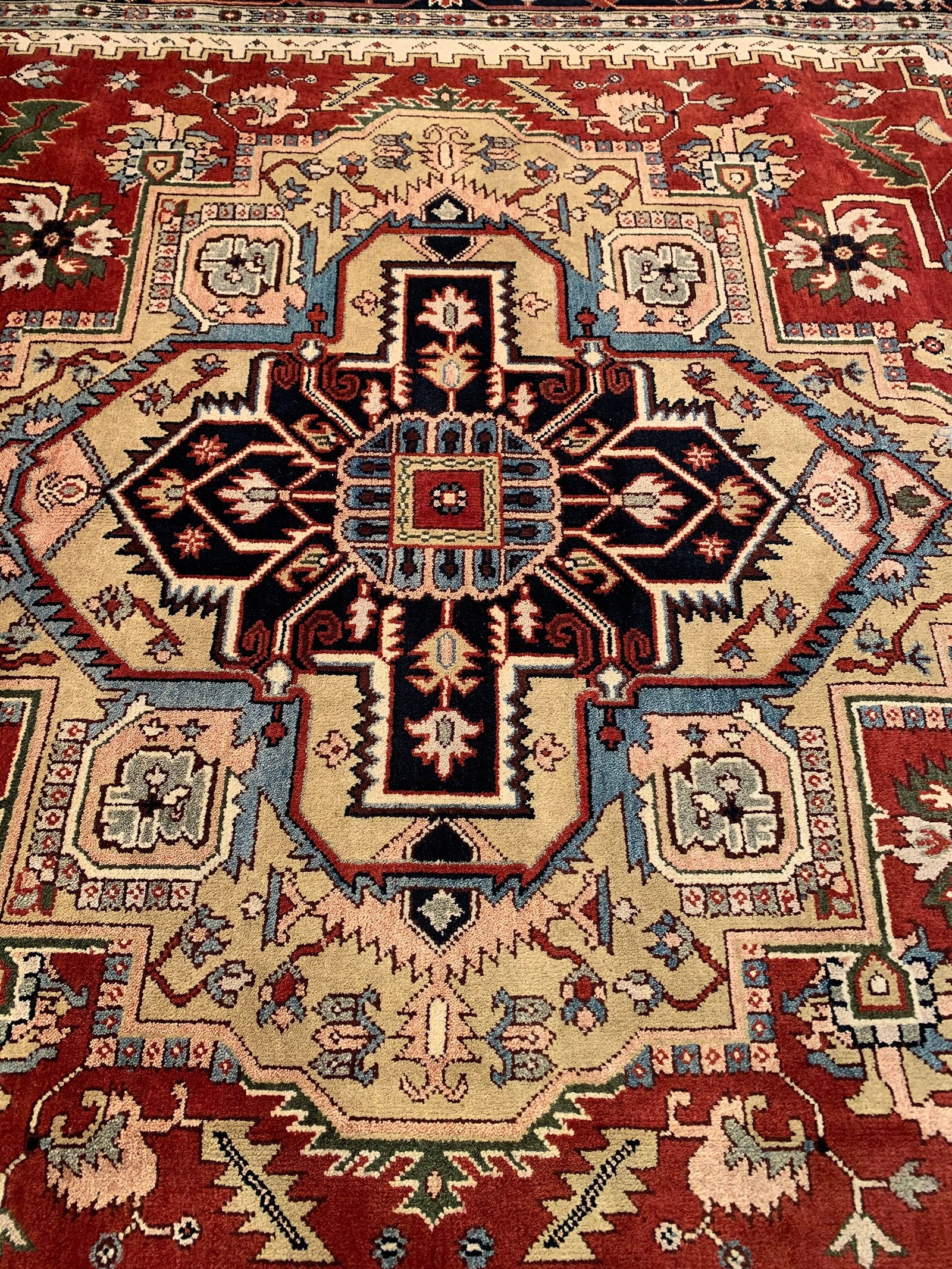 Rust Hand Knotted Serapi 9'8'' X 13'11'' - 9