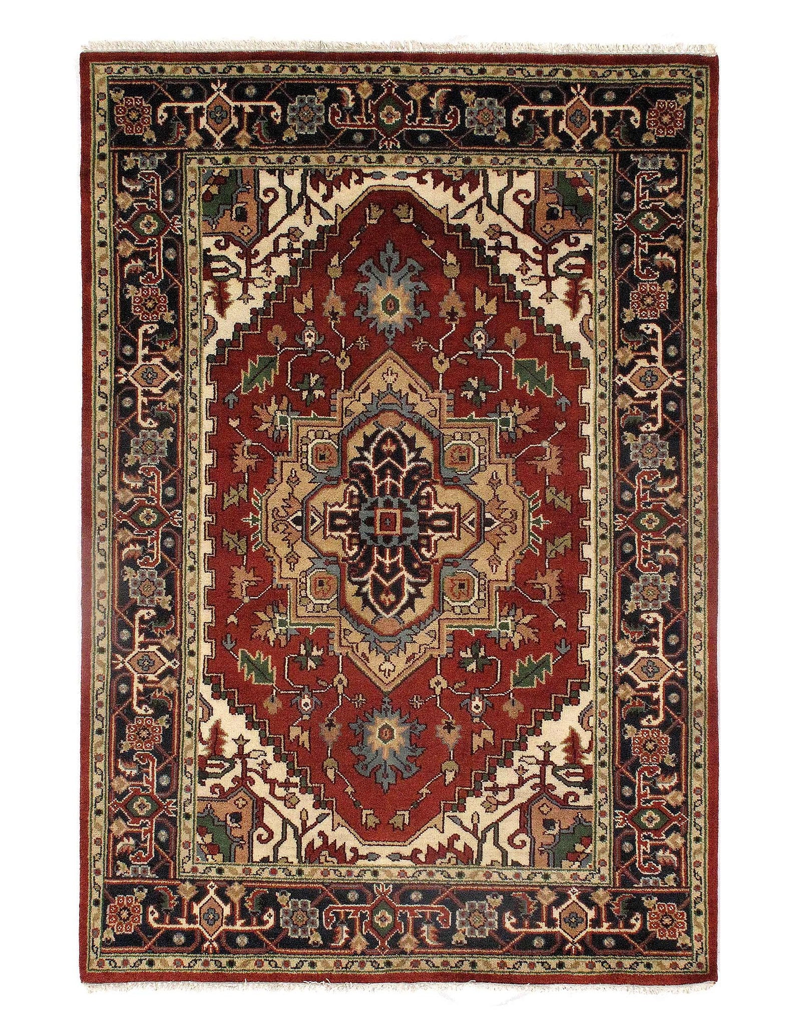 Fine Hand Knotted Persian serapi design 6' X 9': Fine Hand Knotted Persian serapi design 6' X 9' - New, Serapi, Hand-Knotted, Lamb's Wool, 300 -D09046- 862.This item is part of our fine auction collection which includes many fine home accessories in