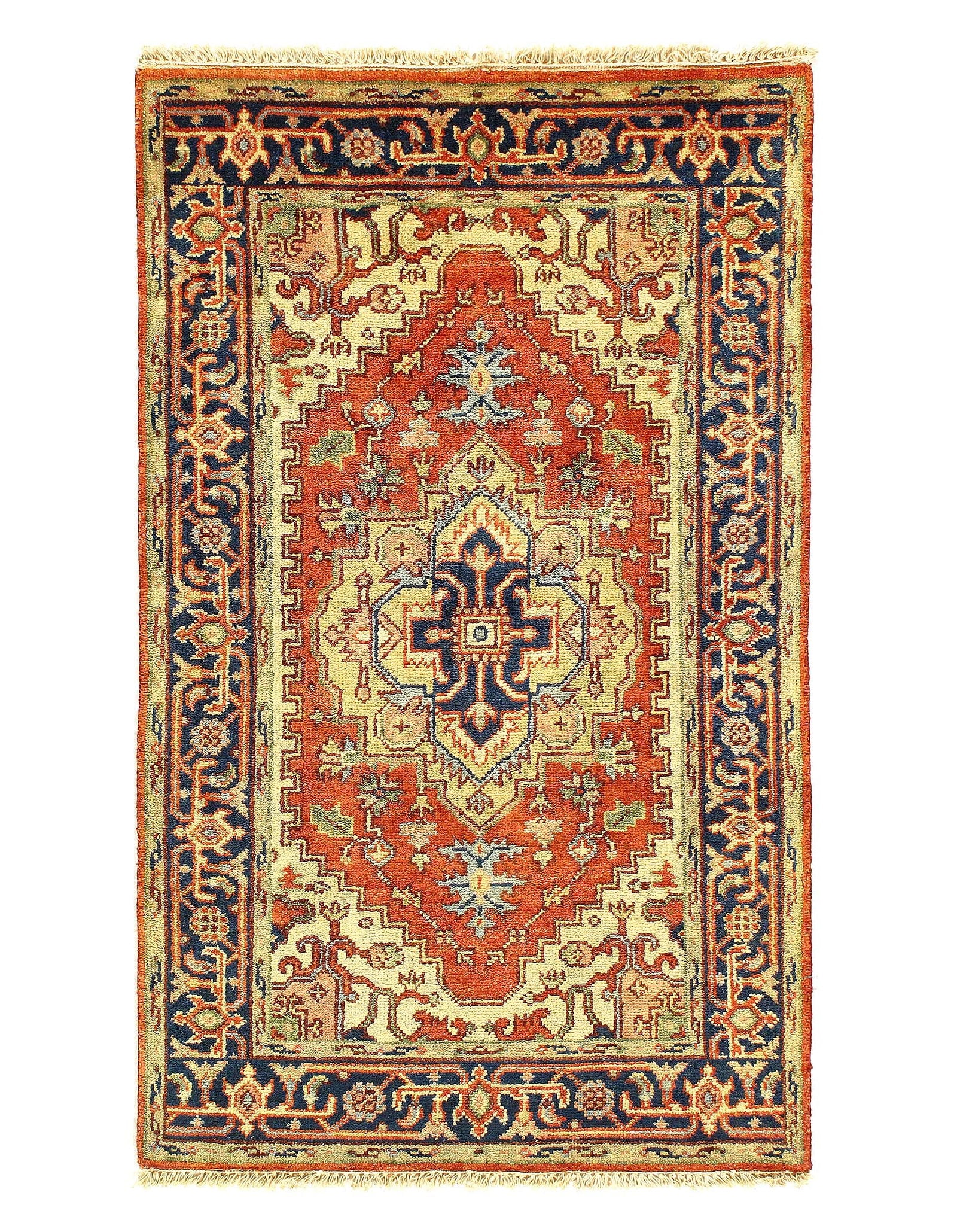 Fine Hand Knotted Persian Serapi Design 3'1'' X 5': Fine Hand Knotted Persian Serapi Design 3'1'' X 5' - New, Serapi, Hand-Knotted, Lamb's Wool, 300 -D08950- 862.This item is part of our fine auction collection which includes many fine home accessories