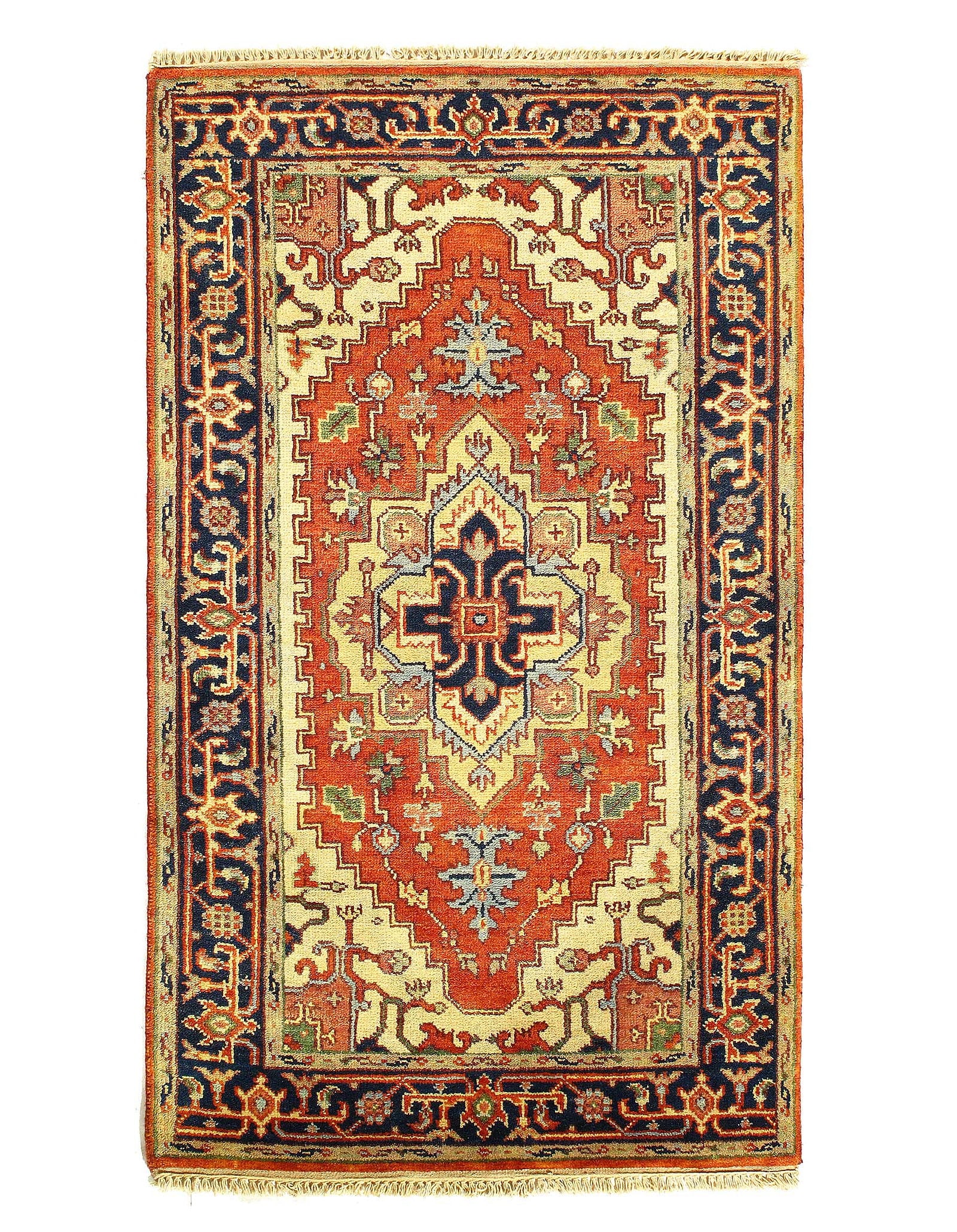 Fine Hand Knotted Persian serapi design 3' X 5': Fine Hand Knotted Persian serapi design 3' X 5' - New, Serapi, Hand-Knotted, Lamb's Wool, 300 -D08955- 862.This item is part of our fine auction collection which includes many fine home accessories in