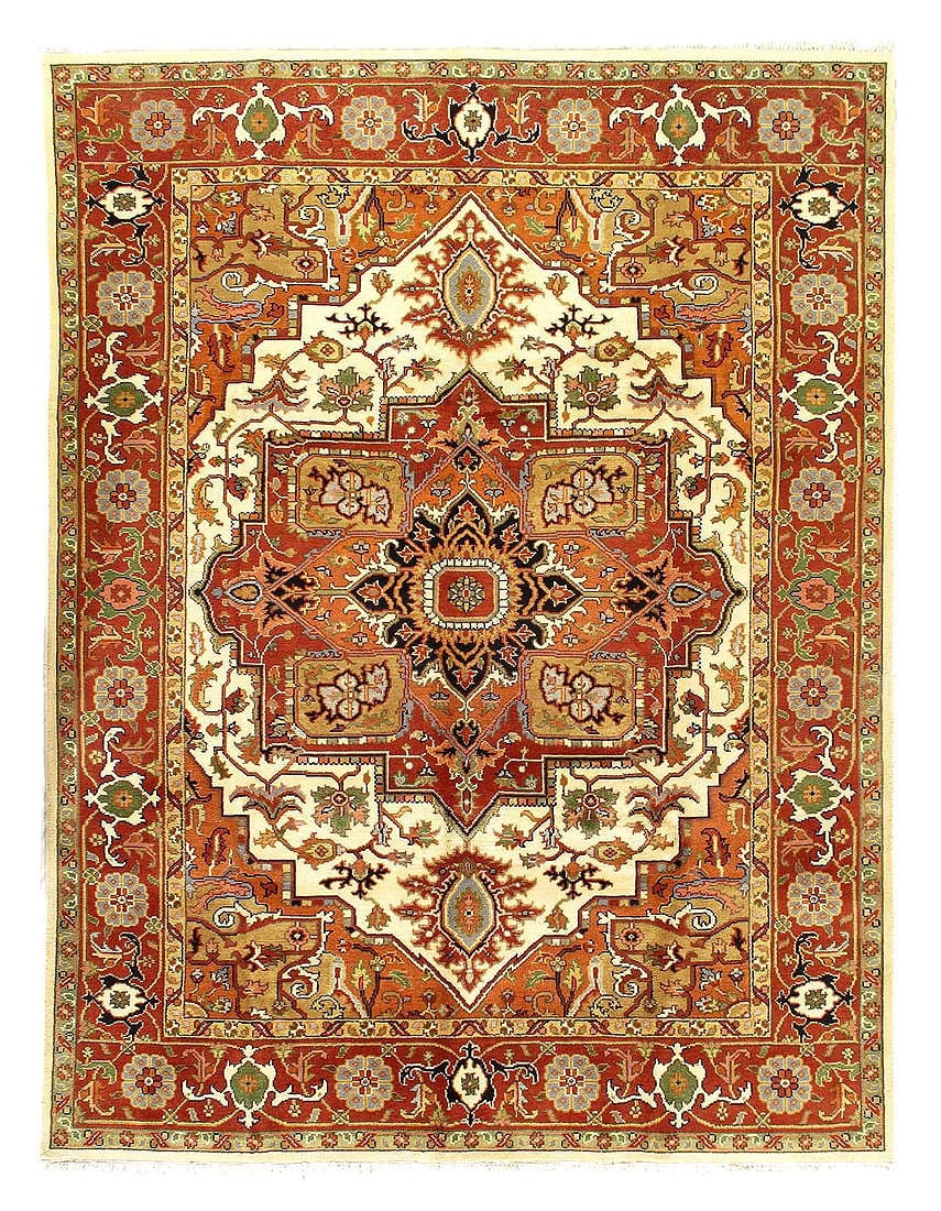 Fine Hand Knotted Serapi Design 8'11'' X 11'11'': Fine Hand Knotted Serapi Design 8'11'' X 11'11'' - New, Serapi, Hand-Knotted, Lamb's Wool, 300 -D11156- 862.This item is part of our fine auction collection which includes many fine home accessories i