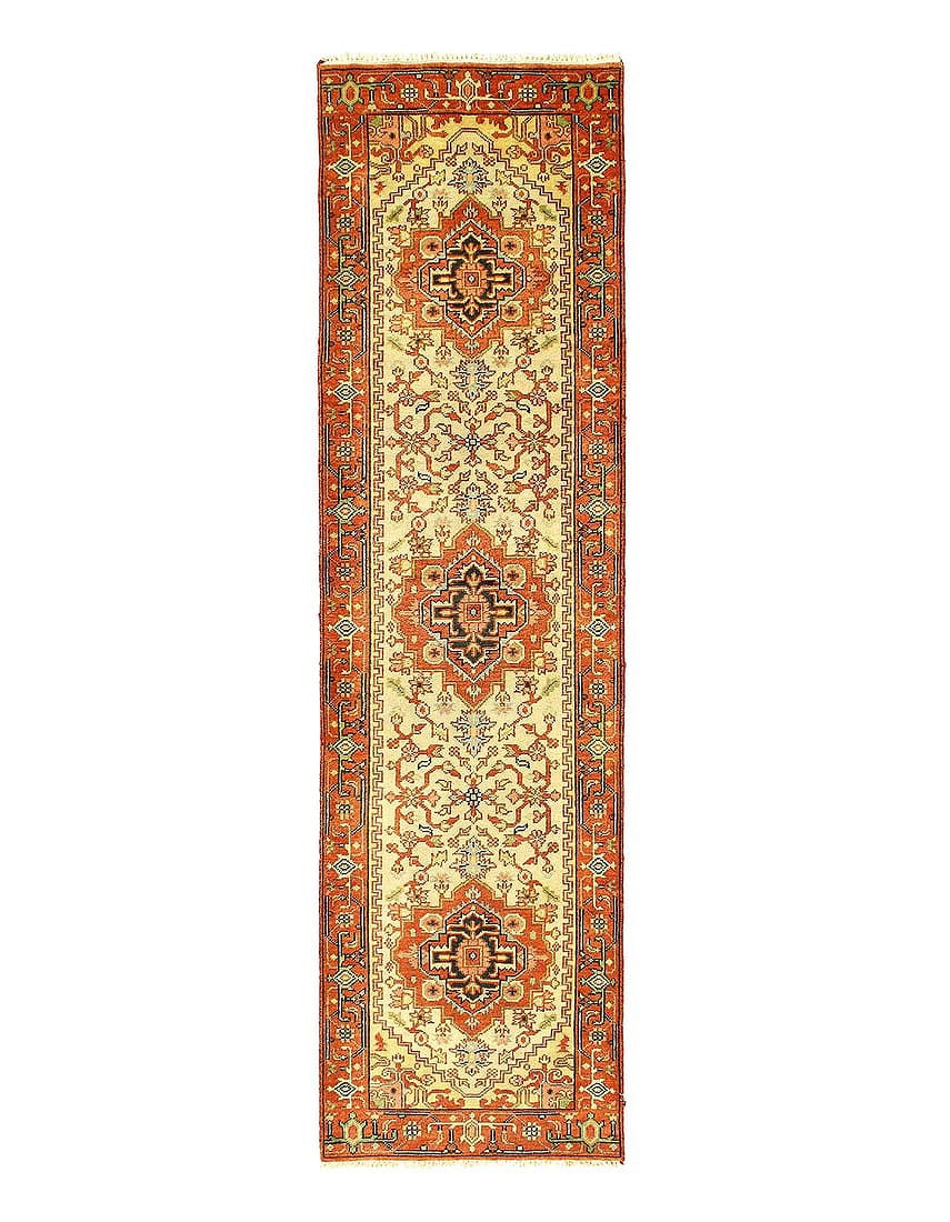Fine Hand Knotted Persian Serapi design runner 2'11'' X 10'2'': Fine Hand Knotted Persian Serapi design runner 2'11'' X 10'2'' - New, Serapi, Hand-Knotted, Lamb's Wool, 300 -D04078- 862.This item is part of our fine auction collection which includes many fine home