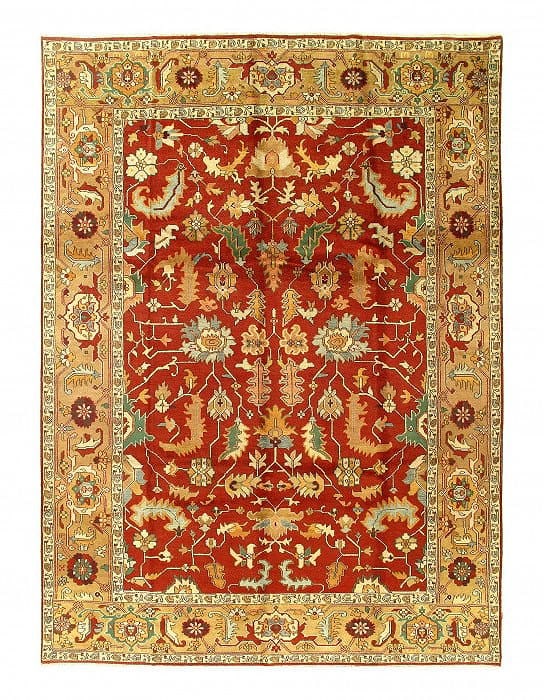 Rust Persian serapi design 10' X 14': Rust Persian serapi design 10' X 14' - New, Serapi, Hand-Knotted, Lamb's Wool, 300 -D05107- 862.This item is part of our fine auction collection which includes many fine home accessories including ant