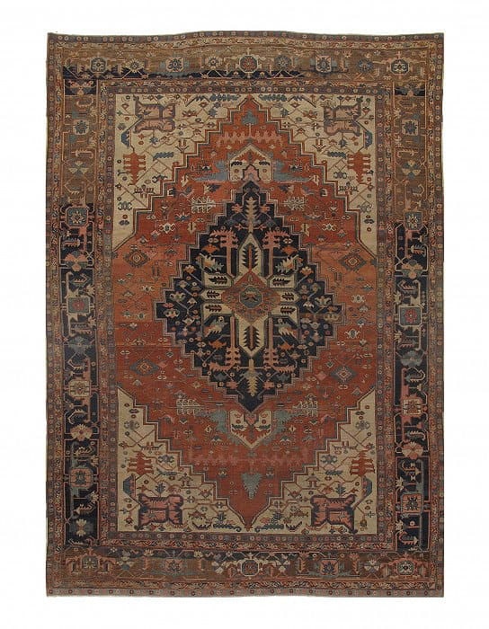 Rust Persain Antique Serapi 11' 3'' X 16' 6'': Rust Persain Antique Serapi 11' 3'' X 16' 6'' - Circa 1880, Serapi, Hand-Knotted, Lamb's Wool, 300 -27097- 862.This item is part of our fine auction collection which includes many fine home accessorie