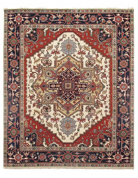 Ivory Persian Serapi design 8' X 10' (1 of 3)