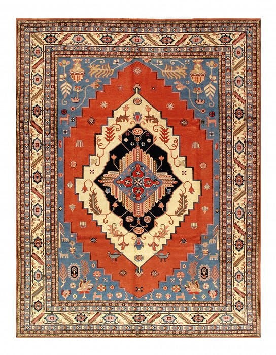 Rust Persian Serapi Design 9' X 12': Rust Persian Serapi Design 9' X 12' - New, Serapi, Hand-Knotted, Lamb's Wool, 300 -D03249- 862.This item is part of our fine auction collection which includes many fine home accessories including