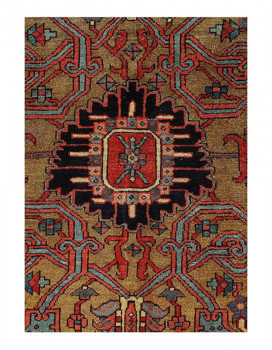 Persian Fine hand knotted Antique Serapi 10'2'' X 11'11'' - 2