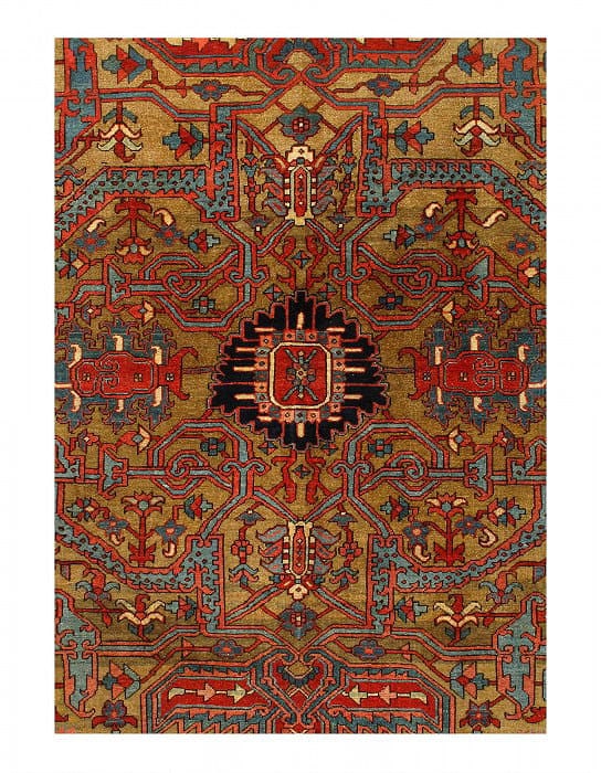 Persian Fine hand knotted Antique Serapi 10'2'' X 11'11'' - 3