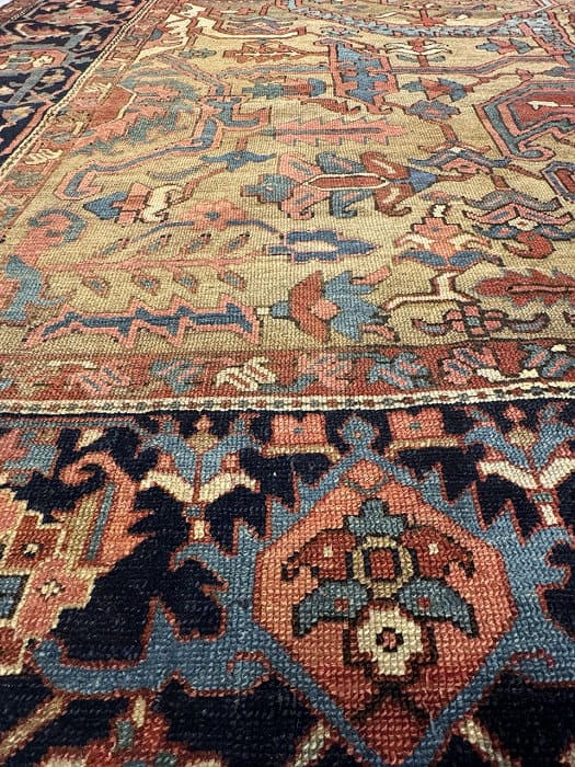 Persian Fine hand knotted Antique Serapi 10'2'' X 11'11'' - 7
