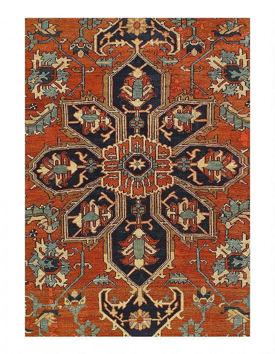 Rust Persian Antique Serapi 10' X 13' - 2
