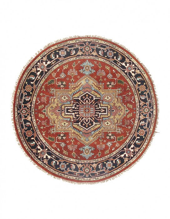Rust Fine Hand-Knotted Round Serapi Design 6'x 6': Rust Fine Hand-Knotted Round Serapi Design 6'x 6' - NEW, Serapi, Hand-Knotted, Lamb's Wool, 300 -d10205- 862.This item is part of our fine auction collection which includes many fine home accessories 