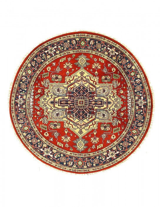 Rust Fine Hand-Knotted Round Serapi Design 7'9"X 7'9": Rust Fine Hand-Knotted Round Serapi Design 7'9"X 7'9" - NEW, Serapi, Hand-Knotted, Lamb's Wool, 300 -D10207- 862.This item is part of our fine auction collection which includes many fine home accessor
