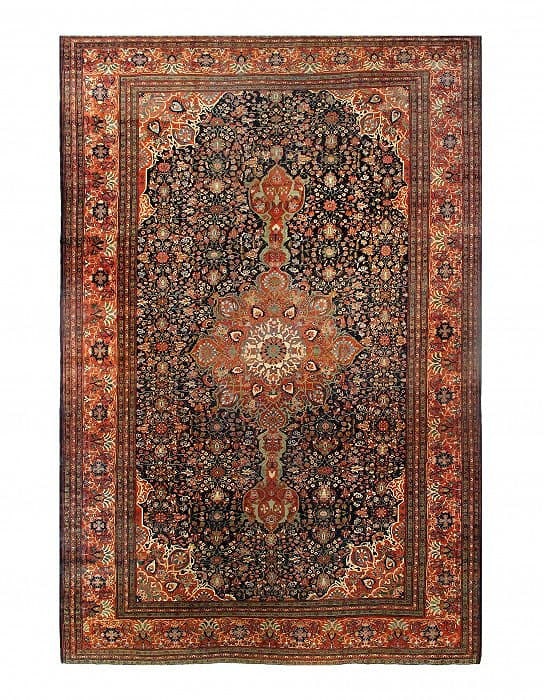 Late 19th Century Antique Persian Sarouk Farahan Rug - 12? ? 18?8?: Late 19th Century Antique Persian Sarouk Farahan Rug - 12? ? 18?8? - Circa 1880, Sarouk Farahan, Hand-Knotted, Lamb's Wool, 300 -D05524- 862.This item is part of our fine auction collection which incl