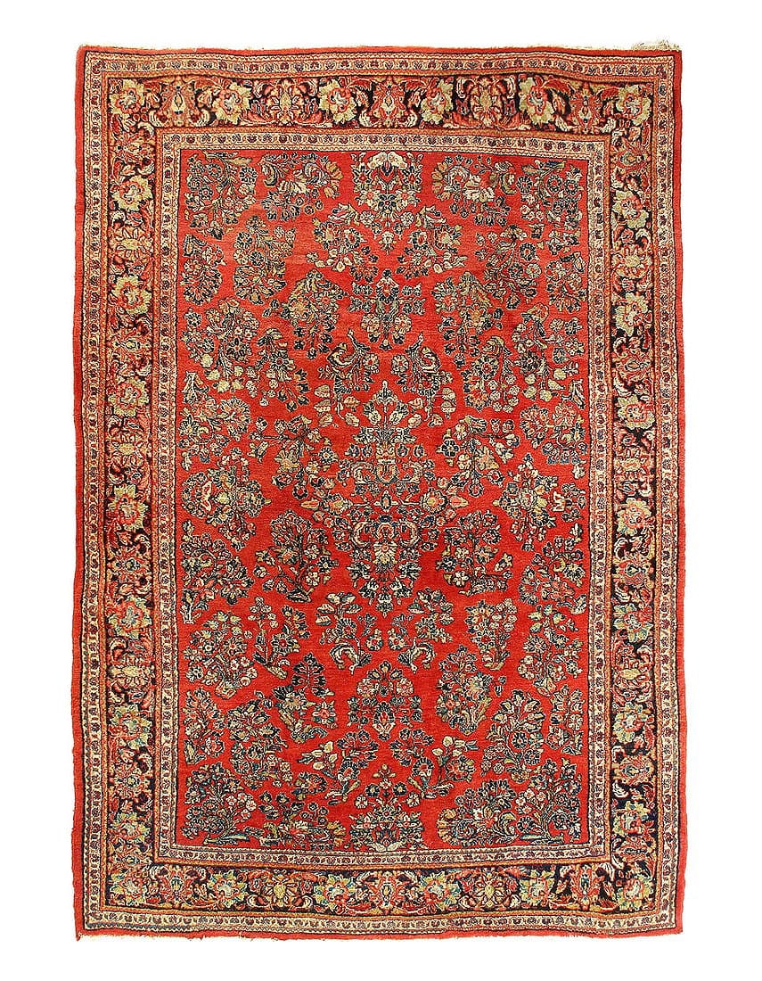 Antique Sarouk Rug 6'x9': Antique Sarouk Rug 6'x9' - Circa 1920, Sarouk, Hand-Knotted, Lamb's Wool, 300 -D12694- 862.This item is part of our fine auction collection which includes many fine home accessories including antique 