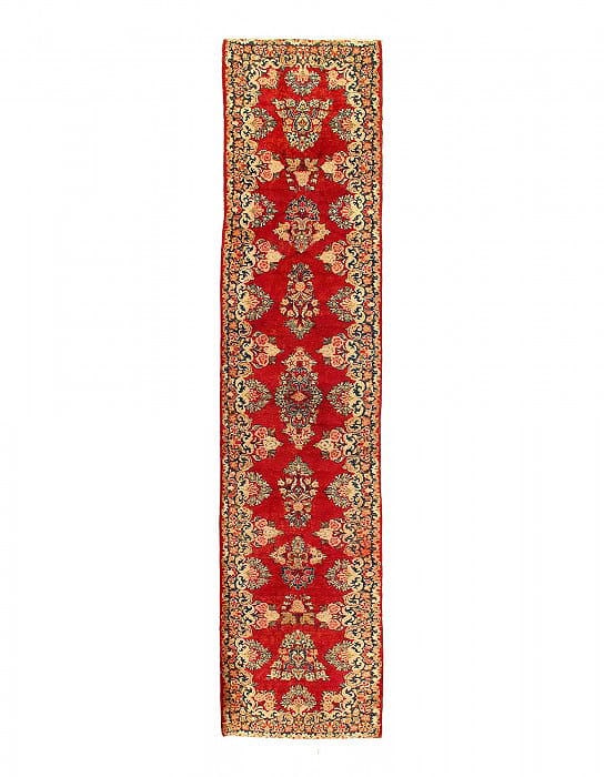 Persian Hand Knotted Antique sarouk Runner 2'6'' X 11': Persian Hand Knotted Antique sarouk Runner 2'6'' X 11' - circa 1920, Sarouk, Hand-Knotted, Lamb's Wool, 300 -36910- 862.This item is part of our fine auction collection which includes many fine home a