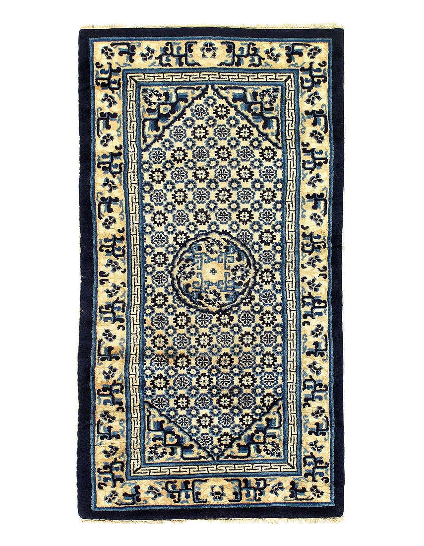 Navy Blue Antique chinese Peking 3'1'' X 6': Navy Blue Antique chinese Peking 3'1'' X 6' - 1920, Peking, Hand-Knotted, Lamb's Wool, 300 -D12303- 862.This item is part of our fine auction collection which includes many fine home accessories inclu
