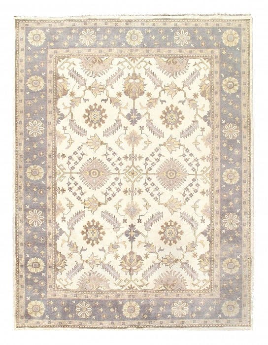Ivory Fine Hand Knotted Oushak Rug 9' X 12': Ivory Fine Hand Knotted Oushak Rug 9' X 12' - New, Oushak, Hand-Knotted, Lamb's Wool, 300 -D11620- 862.This item is part of our fine auction collection which includes many fine home accessories includ