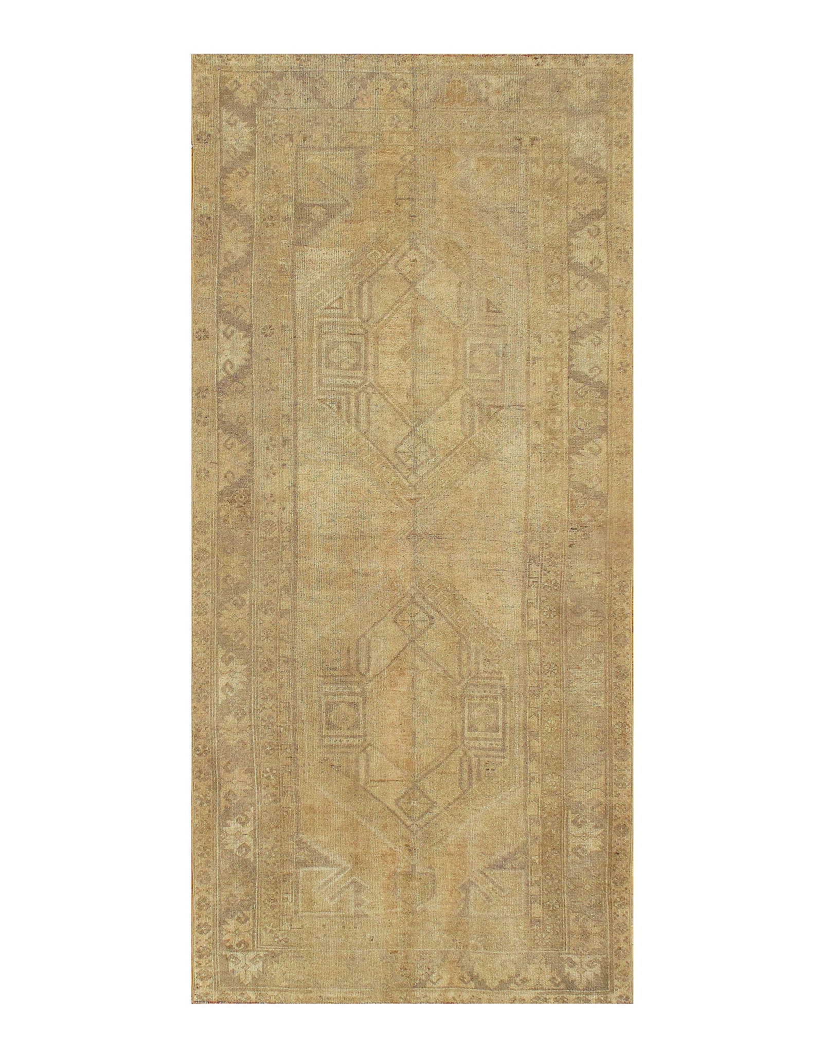Beige Antique Oushak 5' X 10'7": Beige Antique Oushak 5' X 10'7" - circa 1940, Oushak, Hand-Knotted, Lamb's Wool, 300 -D08026- 862.This item is part of our fine auction collection which includes many fine home accessories including a