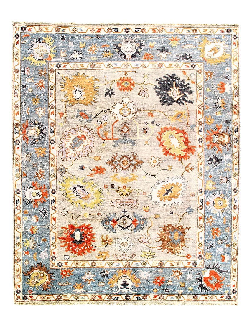 Fine Hand Knotted oushak design 8' 2''X 10' (1 of 3)