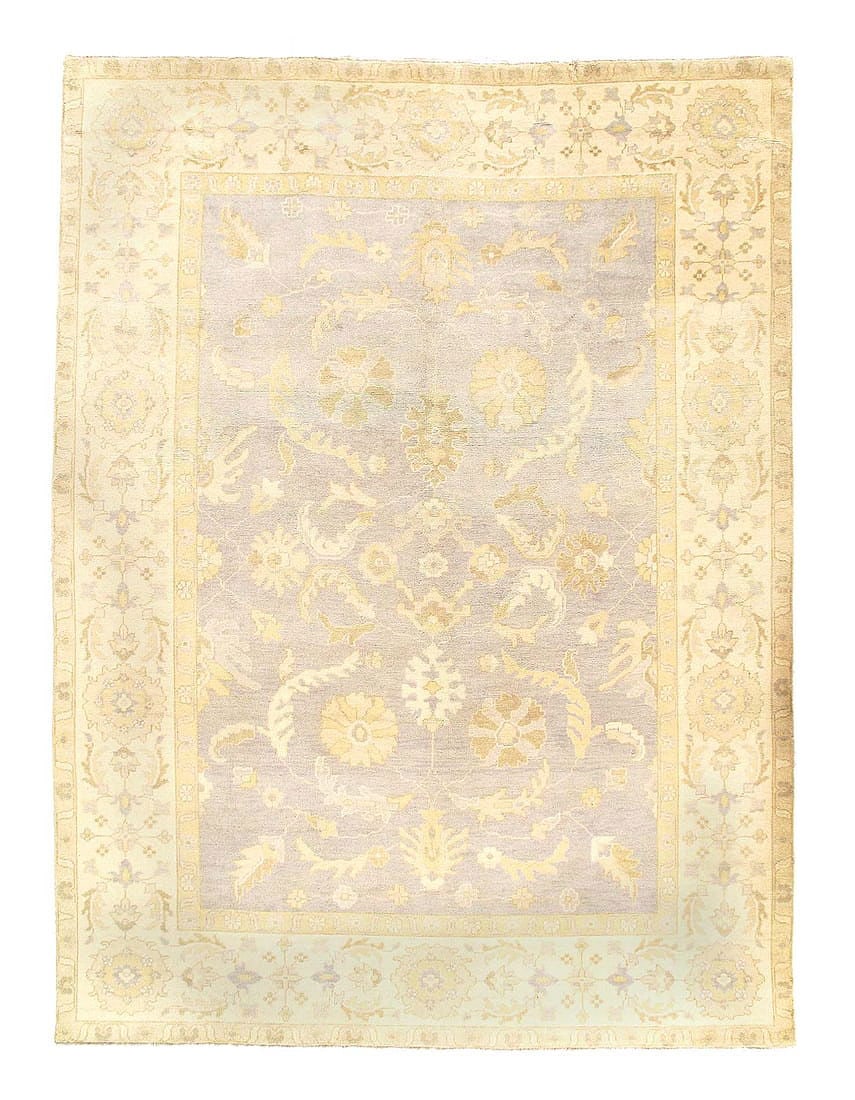 Fine Hand knotted Oushak design 9' X 12': Fine Hand knotted Oushak design 9' X 12' - New, Oushak, Hand-Knotted, Lamb's Wool, 300 -D07379- 862.This item is part of our fine auction collection which includes many fine home accessories including