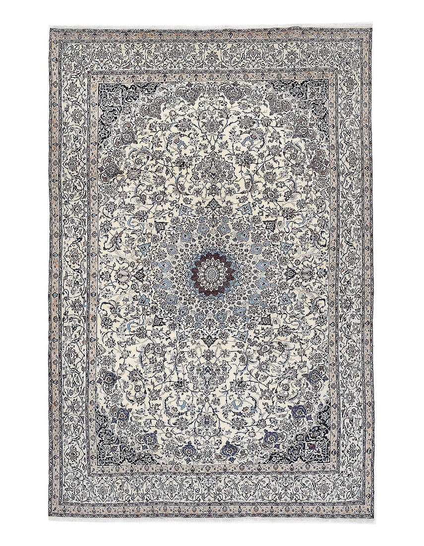 Fine Hand knotted Persian silk & wool Nain 8'2'' X 11'5'': Fine Hand knotted Persian silk & wool Nain 8'2'' X 11'5'' - New, Nain, Hand-Knotted, Wool & Silk, 300 -D13313- 862.This item is part of our fine auction collection which includes many fine home access