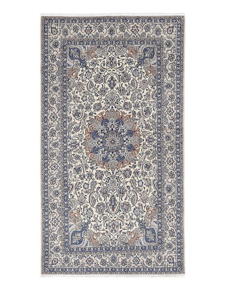 Fine hand knotted Persian silk & wool Nain 5'8'' X 10'5'': Fine hand knotted Persian silk & wool Nain 5'8'' X 10'5'' - New, Nain, Hand-Knotted, Wool & Silk, 300 -D13364- 862.This item is part of our fine auction collection which includes many fine home access