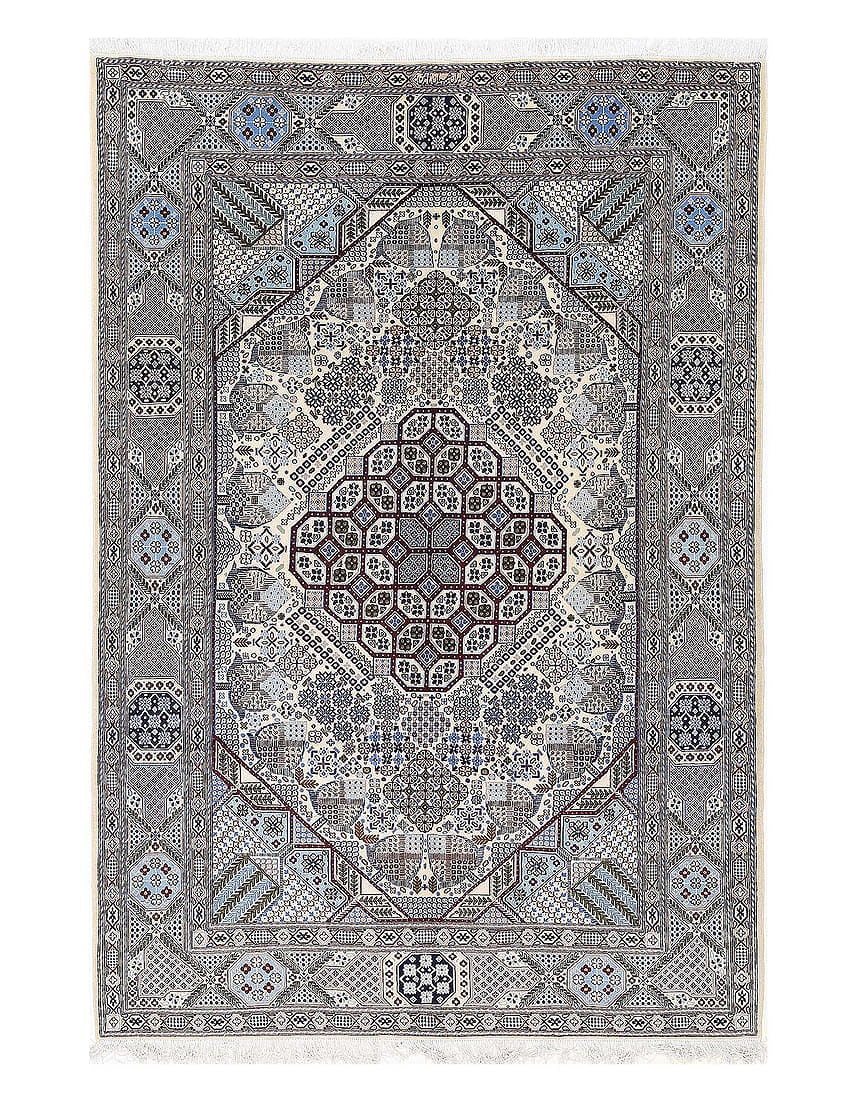 Fine Hand knotted Persian silk & wool Nain 6'8'' X 9'9'': Fine Hand knotted Persian silk & wool Nain 6'8'' X 9'9'' - New, Nain, Hand-Knotted, Wool & Silk, 300 -D13422- 862.This item is part of our fine auction collection which includes many fine home accesso
