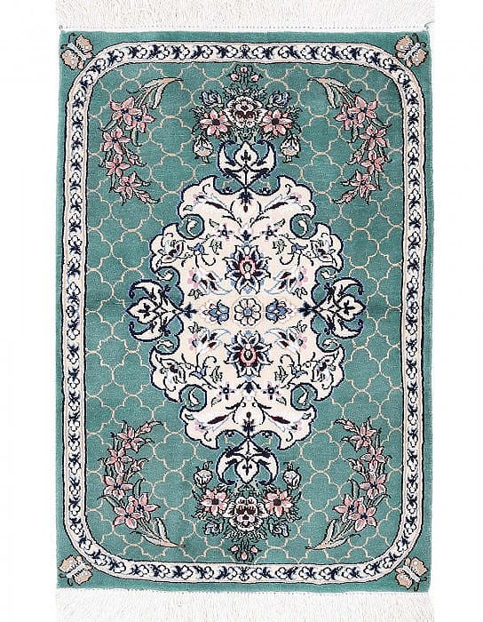 Fine Hand Knotted Persian Silk & wool Nain 2' X 3': Fine Hand Knotted Persian Silk & wool Nain 2' X 3' - New, Nain, Hand-Knotted, Wool & Silk, 300 -D13646- 862.This item is part of our fine auction collection which includes many fine home accessories i