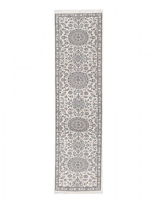 Fine Hand knotted Silk & wool nain Runner 3'X 13': Fine Hand knotted Silk & wool nain Runner 3'X 13' - NEW, Nain, Hand-Knotted, Wool & Silk, 300 -D13590- 862.This item is part of our fine auction collection which includes many fine home accessories