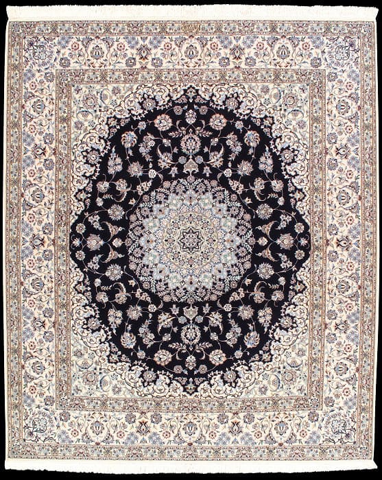 Fine Habibian silk & wool Nain 6 line 6'9" X 8': Fine Habibian silk & wool Nain 6 line 6'9" X 8' - NEW, Nain, Hand-Knotted, Wool & Silk, 300 -D08674- 862.This item is part of our fine auction collection which includes many fine home accessories
