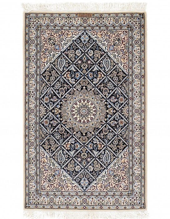 Persian Habibian 6 lines Nain Silk & Wool 3' x 5': Persian Habibian 6 lines Nain Silk & Wool 3' x 5' - New, Nain, Hand-Knotted, Wool & Silk, 300 -D09513- 862.This item is part of our fine auction collection which includes many fine home accessories in