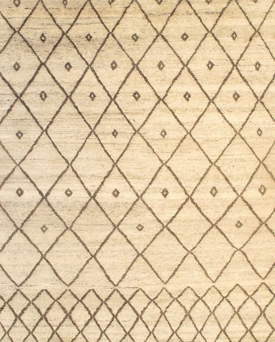 Beige Moroccon 8' X 10': Beige Moroccon 8' X 10' - New, Moroccan, Hand-Knotted, Lamb's Wool, 300 -D06660- 862.This item is part of our fine auction collection which includes many fine home accessories including antique rugs, 