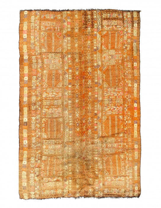 Fine Hand woven Flat Weave vintage Sumak 5'1"X 7'9": Fine Hand woven Flat Weave vintage Sumak 5'1"X 7'9" - CIRCA 1950, Moroccan, Hand-Woven, Lamb's Wool, 300 -D11444- 862.This item is part of our fine auction collection which includes many fine home
