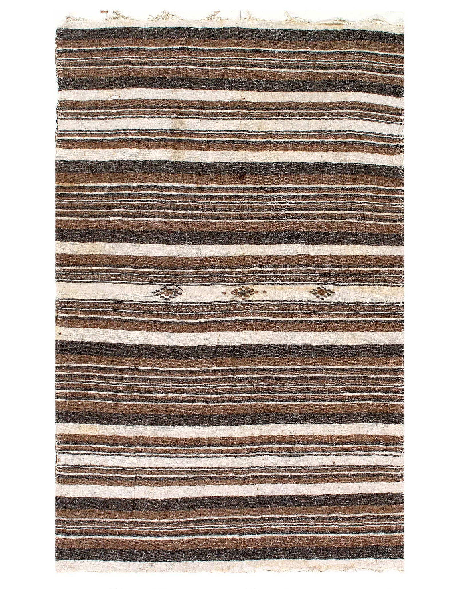 Multi color Flat weave Vintage Moroccon 4'5'' X 7'1'': Multi color Flat weave Vintage Moroccon 4'5'' X 7'1'' - Circa 1940, Moroccan, Kilim, Flat Weave, 300 -D11225- 862.This item is part of our fine auction collection which includes many fine home