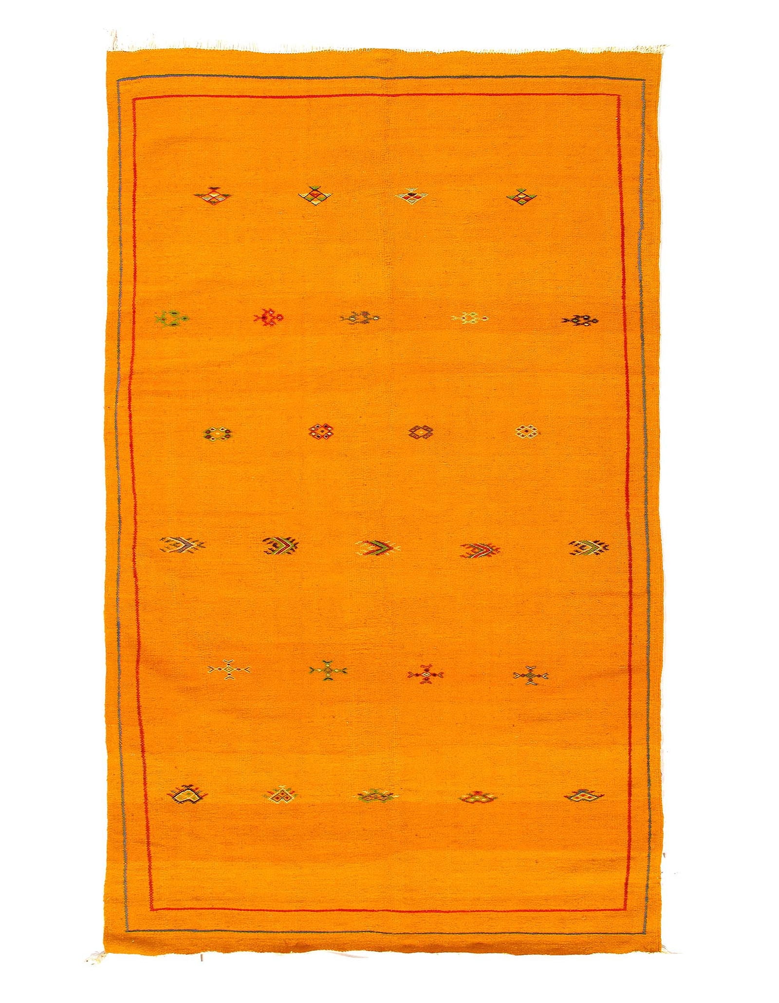 Fine Hand woven Flat Weave Vintage Moroccan 5' X 8'6'': Fine Hand woven Flat Weave Vintage Moroccan 5' X 8'6'' - Circa 1970, Moroccan, Hand-Woven, Flat Weave, 300 -D11889- 862.This item is part of our fine auction collection which includes many fine home